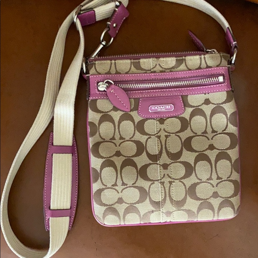 Pink and Tan Coach Crossbody - Perfect Condition!
